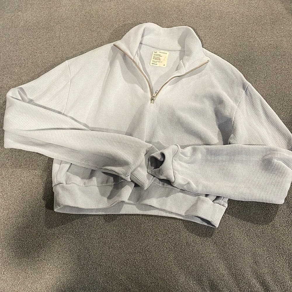 For Days powder blue quarter zip